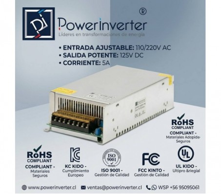 FUENTE DE PODER - SWITCHING POWER 110-220VAC /110VDC  5A (550W)
